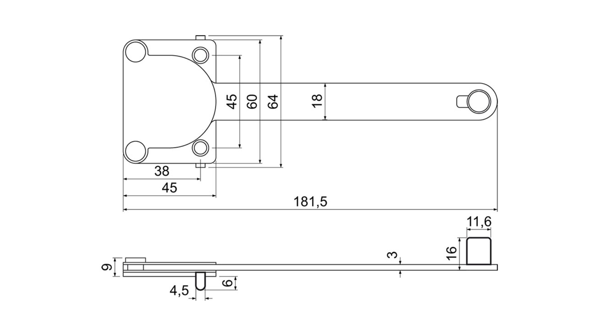 Magnetická aretace Richter - rozměry